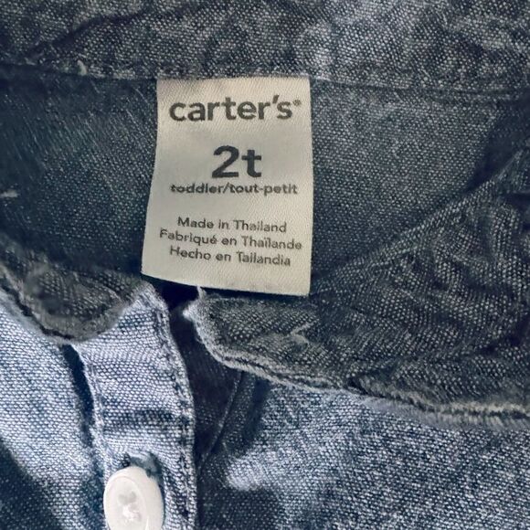 Carter’s Blue Denim Dress. Size 2T - Picture 5 of 6